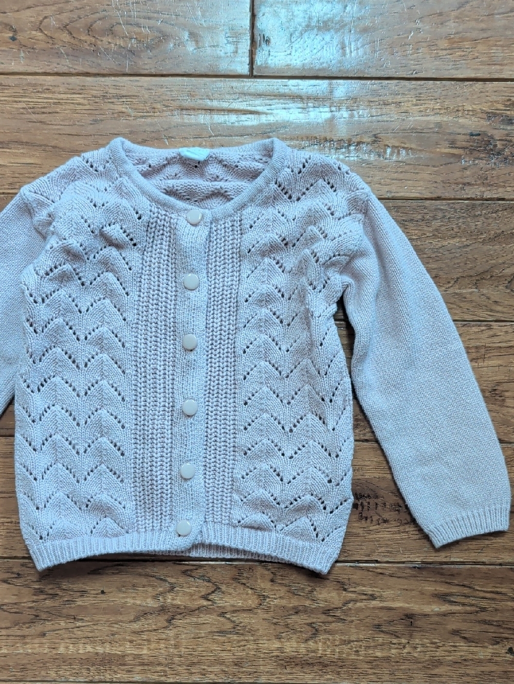 Jamie Kay Ellery Old Rose Knit Button-Front Kids Sweater